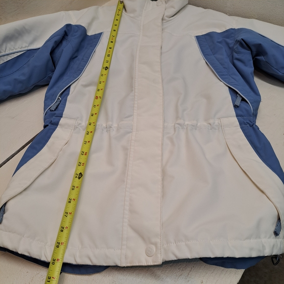Columbia Women's Winter Coat White and Blue Jacket Size Large. - Picture 6 of 12